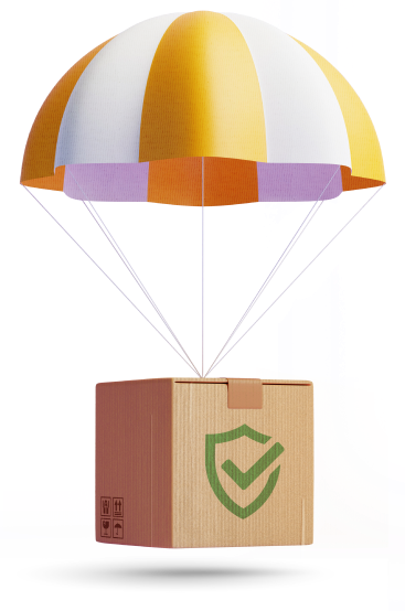 Icon LetMeShip Garantie - Paket mit Fallschirm