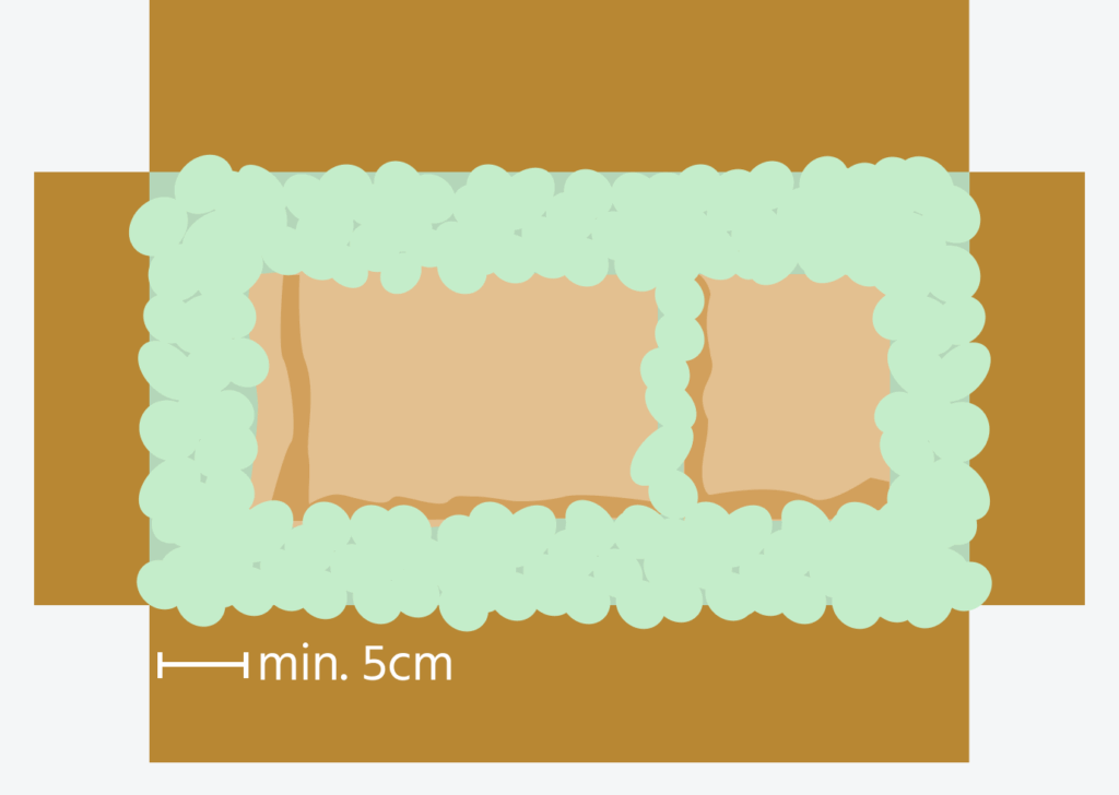 Verwende beim Verpacken von Paketen Füllmaterial.