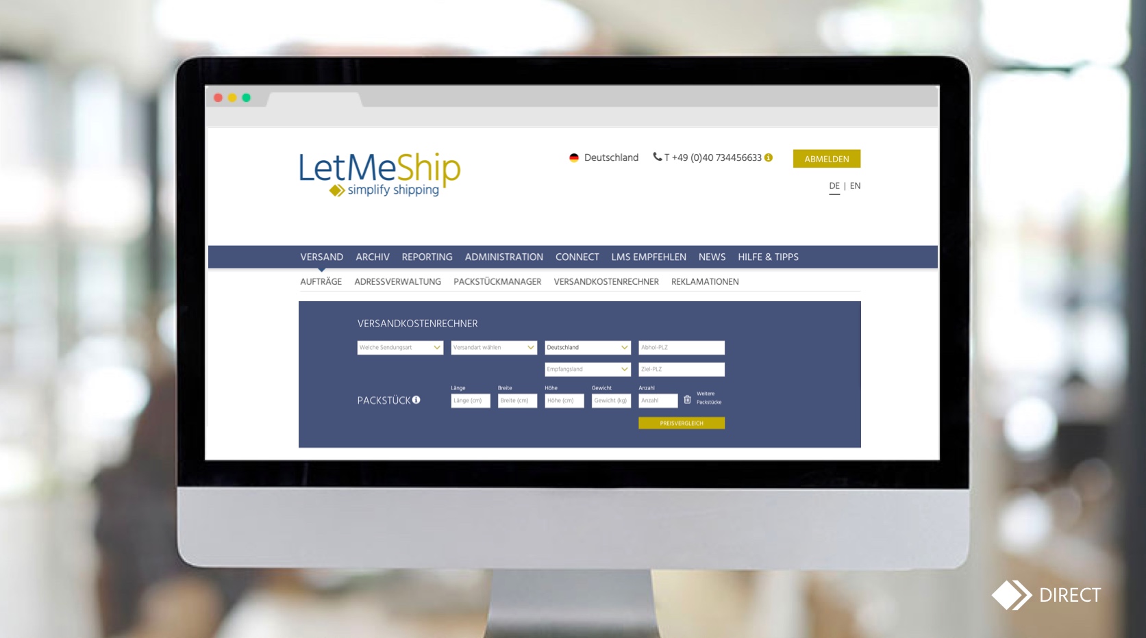 Compare shipping prices at a glance with LetMeShip shipping calculator.