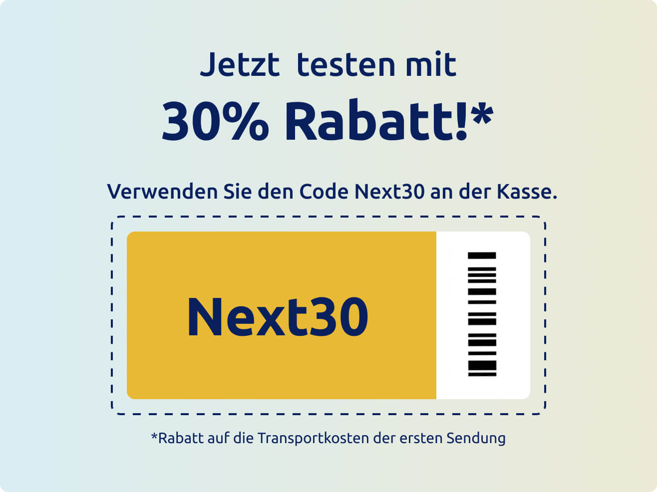 Darstellung eines coupons mit 30 Prozent Rabatt