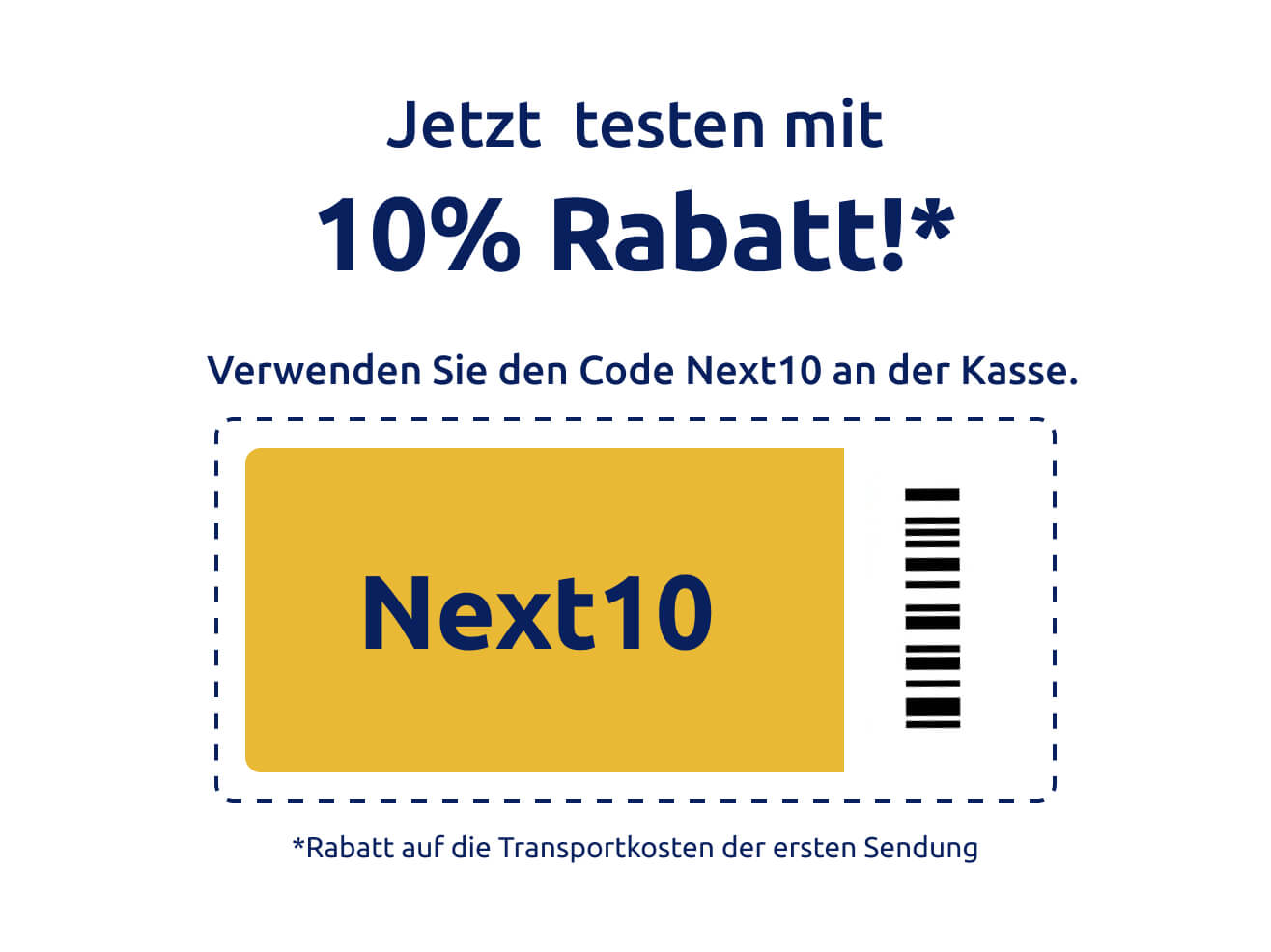 Coupon mit 10 Prozent Rabatt - weiß
