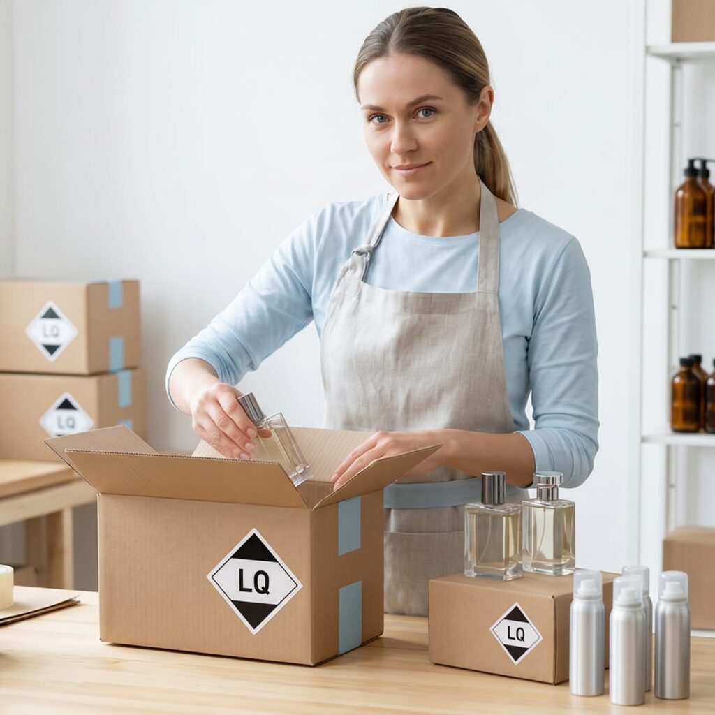Gefahrgut wie Parfüm und Aerosole in Limited Quantities (LQ) mit LetMeShip versenden - nur für Unternehmen.