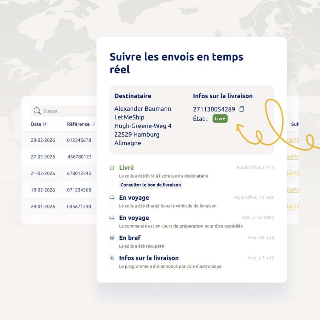 Suivi d’expédition dans le tableau de bord LetMeShip : suivez vos envois en Belgique en temps réel