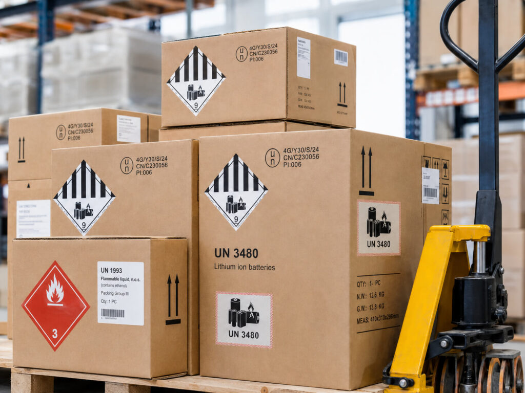 Expédier des marchandises dangereuses sous forme de colis avec LetMeShip.