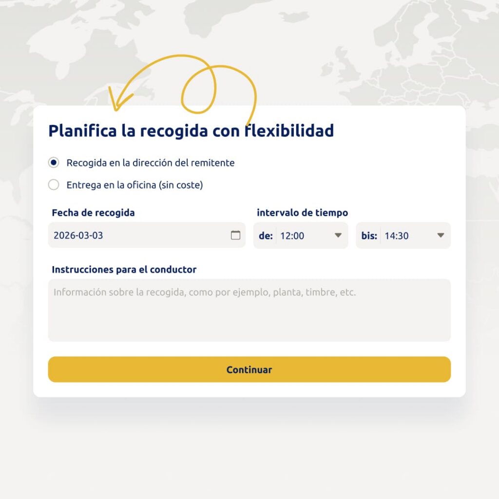 Reserva la recogida el mismo día en la plataforma de envíos de LetMeShip para envíos a México