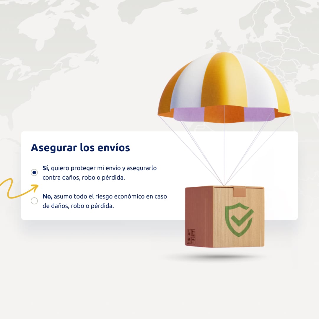 Captura de pantalla de la contratación de la garantía LetMeShip.